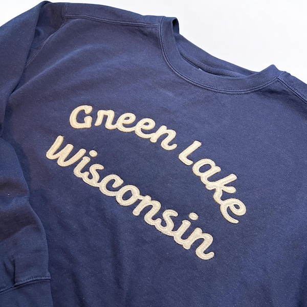 Sudadera con capucha personalizada con ubicación especial, cuello redondo, ropa de estado, sudadera de ciudad, regalo de mudanza, sudadera retro con letras bordadas y cosidas