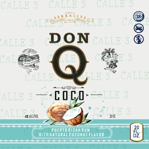 Don Q Rum Label files PNG and JPG, for Straight Tumbler Wrap 20 Oz, and Bottle, best quality! 300dpi, Buy It Now!