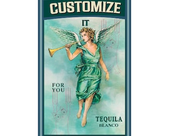 Tequila Centenario label files, I customize it for you, Silver-Plata, PNG and JPG superhigh quality files, mothers Day Best Gift