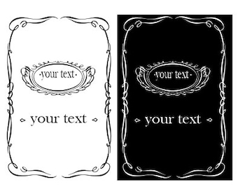 whiskey label template, transparent PNG, SVG and PDF format editable, change the color or add your texts
