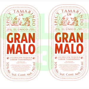 Tequila Gran Malo, digital label for 20 Oz Tumbler and single, PNG file for 20 Oz tumbler and others, Valentine's Day