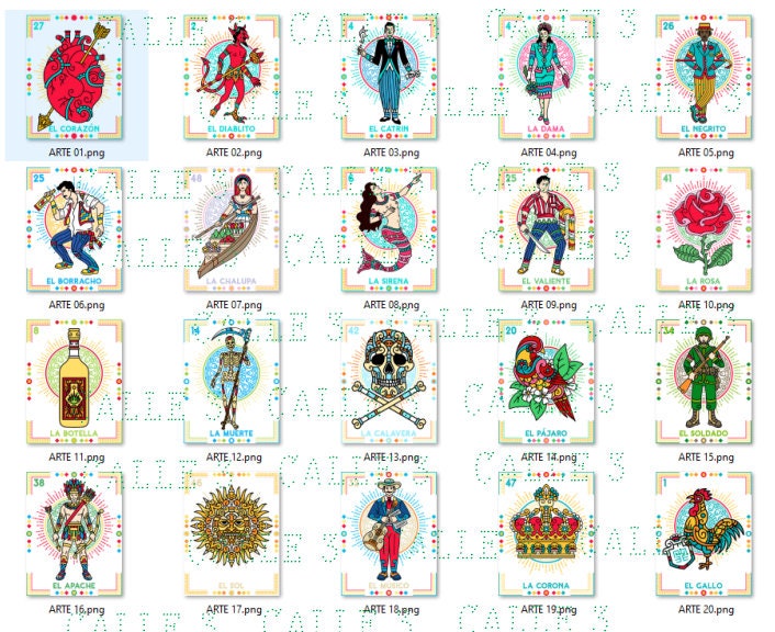 Mexican Loteria Printable Cards Game.cartas De Loteria Mexicana ...