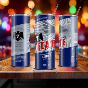 Tecate Light Label Digital in PNG and JPG, ready for skinny tumbler 20 Oz wrap, or cakes or tshirts, Buy It Now!