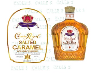 Crown Royal Caramel digital label file JPG and PNG with transparency, 300 dpi, for labels, cakes, t-shirts, gifts, New Year's Day