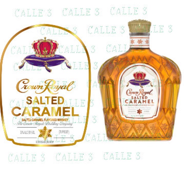 Crown Royal Caramel digital, label file JPG and PNG with transparency, 300 dpi, for labels, cakes, t-shirts, gifts, etc
