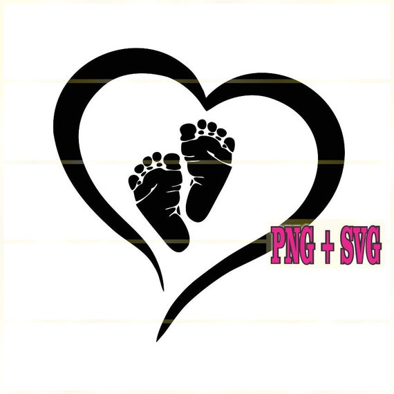 Baby Feet SVG File and Transparent PNG for Tshirts Cups Etsy