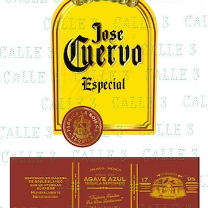 Tequila Jose Cuervo especial, Label Digital PNG transparent 300dpi high resolution, Just Buy It!, I customize it at no extra cost!