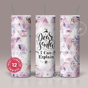 Lieber Weihnachtsmann, ich kann Becher erklären, Weihnachtsbecher Wrap, Skinny Tumbler wrap 20 oz PNG, Winterurlaub Becher, Weihnachtsbecher, Digital