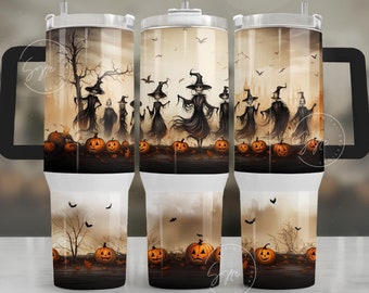 Halloween Vogelscheuche Tumbler Wrap 40 Unzen Tumbler Designs Jack-O-Lantern 40 Unze Quencher Tumbler Wrap Halloween Gothic PNG Designs Digital