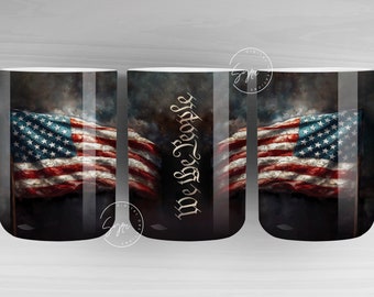 USA flag Mug Design, American flag USA, 4th July, Patriotic  Mug Design, Dad Gift PNG, America Flag, 15 oz and 11 oz mug template