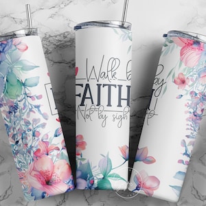 Bible Verse PNG, Christian Tumbler Wrap Sublimation Designs, Religious 20 oz Skinny Tumbler Design PNG, Motivational Faith Tumbler, Digital