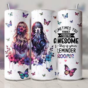 Kamergenoot beker wrap kamergenoot beker zus cadeau beste vriend verjaardagscadeaus 20 oz sublimatie beste vriend cadeau verjaardag beste vriend digitaal