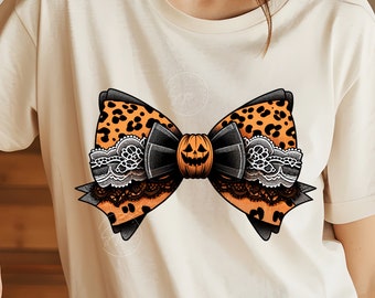 Halloween Pumpkin  Bow, Black Bow Png, Halloween Gothic Coquette Bow PNG, Retro Halloween Png, Black Coquette Bow Png, Black Lace, Digital