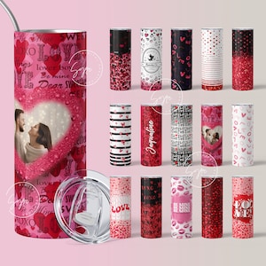 Valentine&#39;s Day Tumbler Wrap Bundle, Valentine Tumbler Wrap, Valentines Gift Sublimation, Valentine Tumbler Png, Couples Sublimation Designs