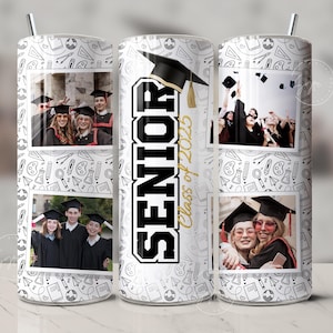 Senior 2025 Photo Tumbler, Graduation 2025 Tumbler, Add Your Own Photo, Senior 2025 Tumbler, 20oz Skinny Tumbler, Graduation Wrap, Digital