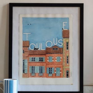 Toulouse-Aquarell-Poster-Aquarelldruck-Limitierte Auflage