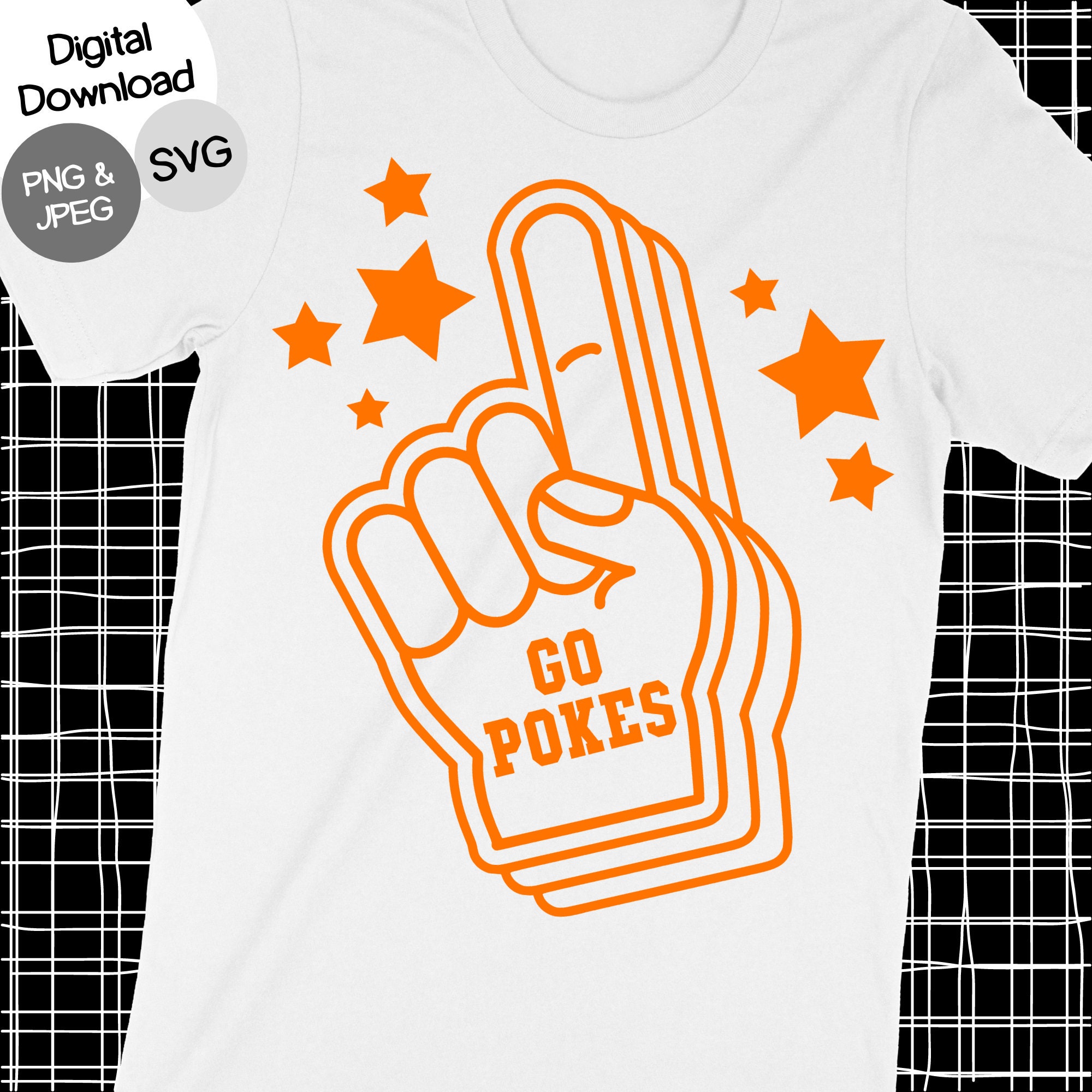 Oklahoma State Png, OSU Png, Go Pokes, Foam Finger, OSU Cowboys SVG