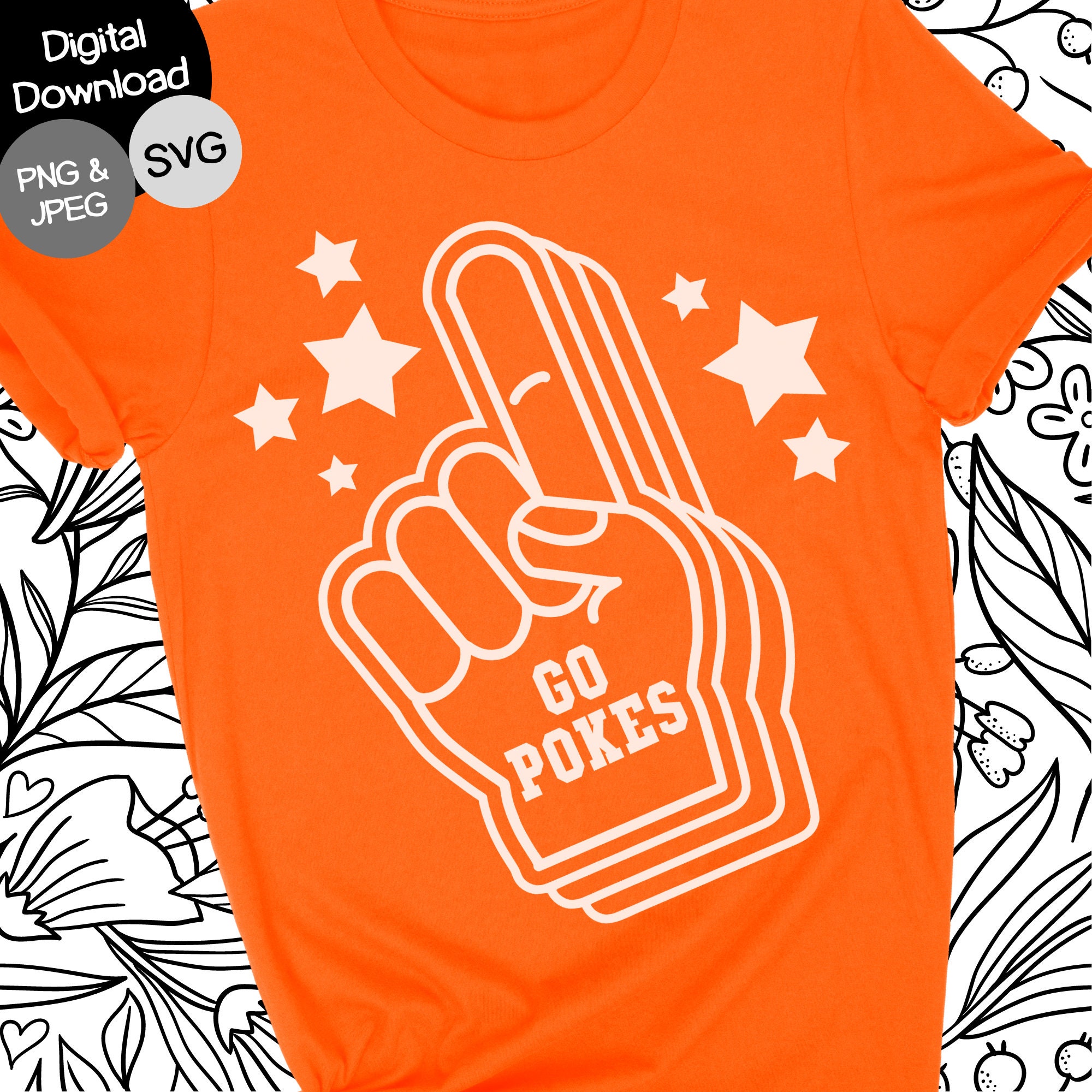 Oklahoma State Png, OSU Png, Go Pokes, Foam Finger, OSU Cowboys SVG