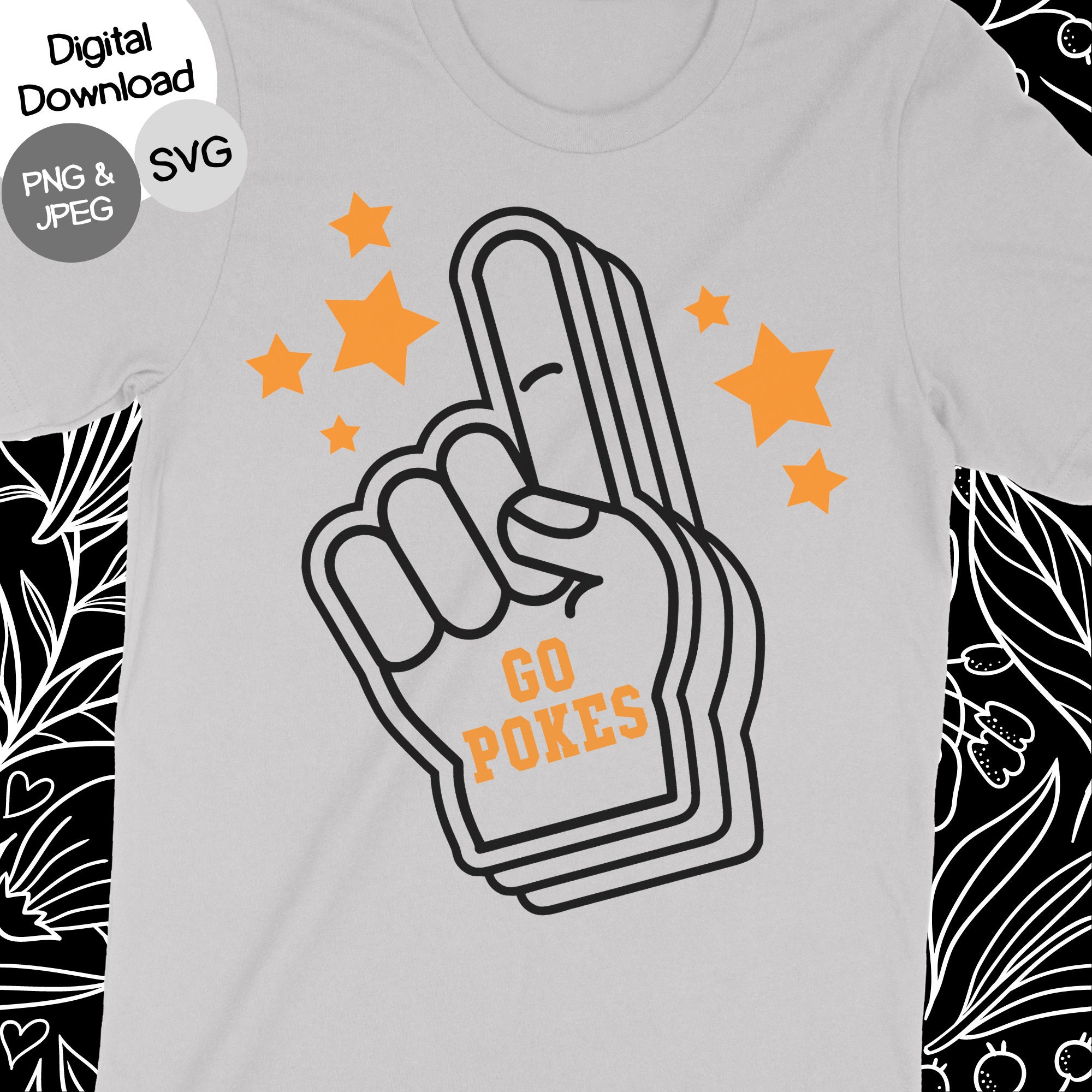 Oklahoma State Png, OSU Png, Go Pokes, Foam Finger, OSU Cowboys SVG