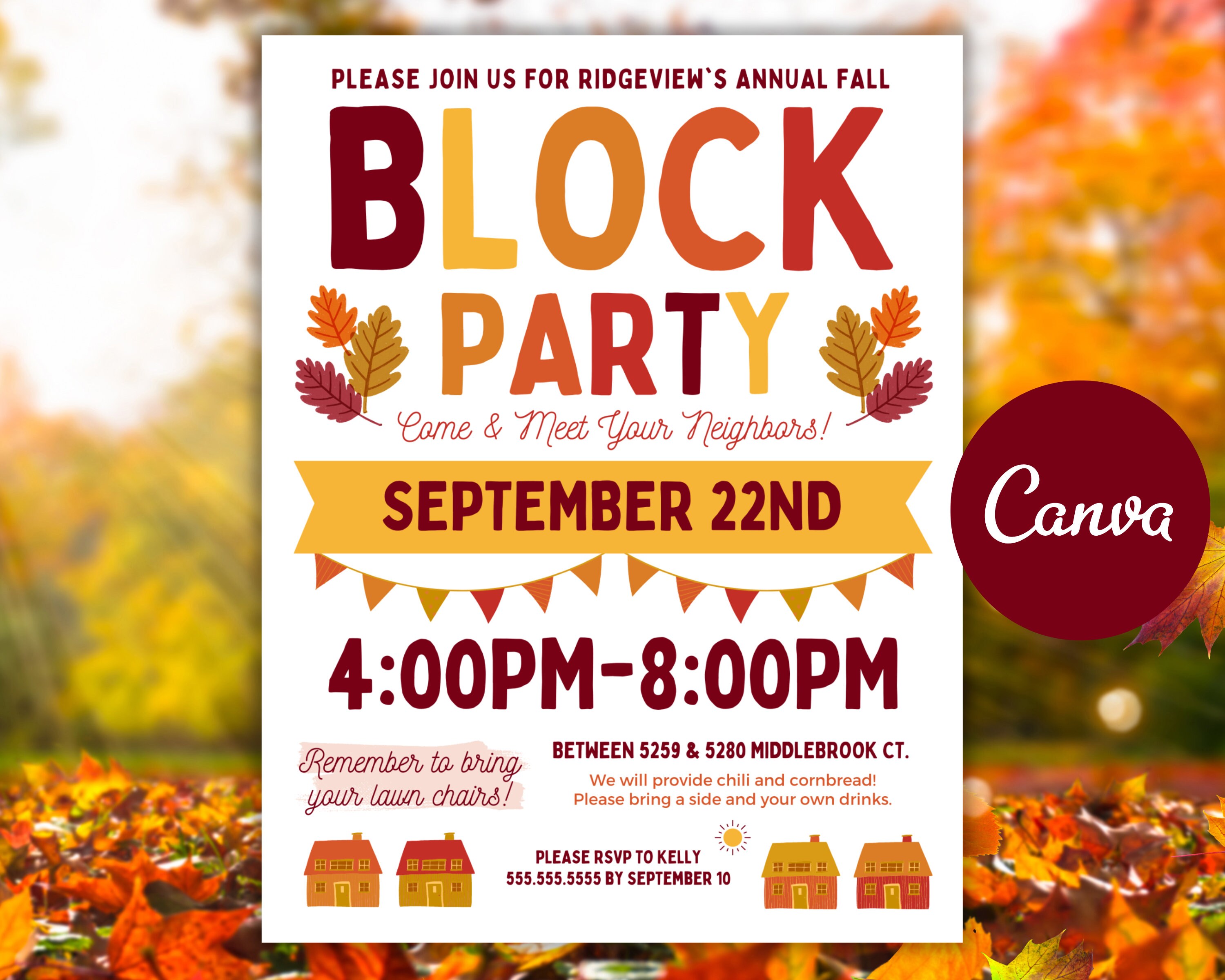 Fall Block Party Flyer Ideas Fall Block Party Flyer Ideas
