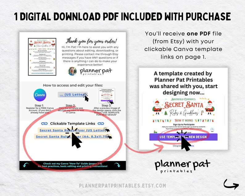 Editable Secret Santa Rules Flyer | Christmas Gift Exchange Guidelines ...