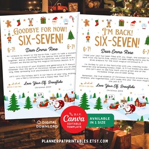 67 Elf Letter Bundle | Editable Christmas Notes for Kids (Canva Templates)