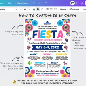 Editable Mexican Fiesta Theme Teacher & Staff Appreciation Day Taco ...