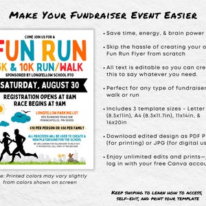 Funny Racing Event Flyer Editable Fun Run Flyer Template: Race Event Poster (canva Download) - Etsy