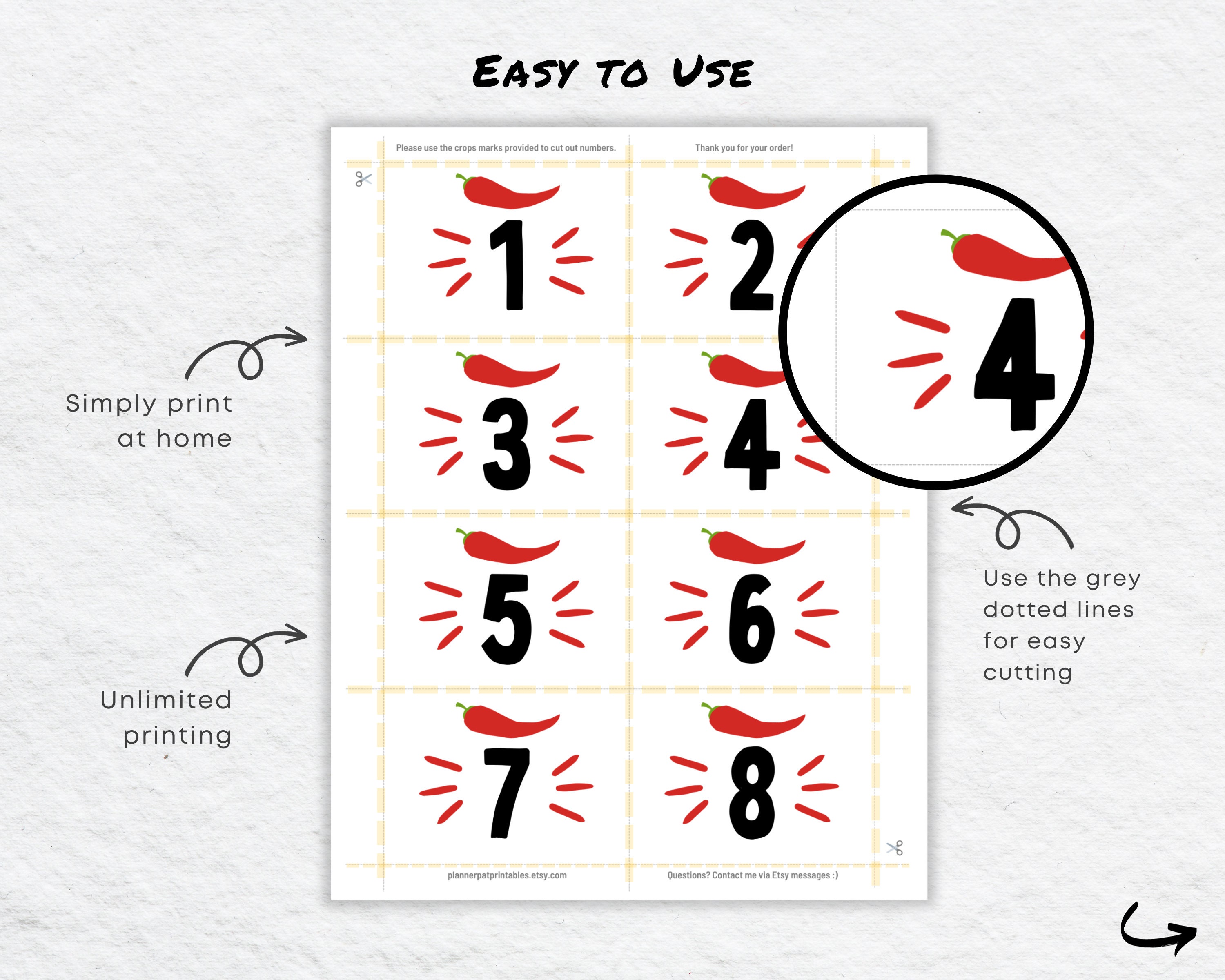 Numbers For Salsa Cook Off Printable Chili Numbers Cards, Non-editable Cook-off PDF (digital ...