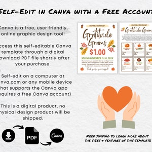 Editable Gratitude Grams Flyer Template School Thanksgiving Editable Gratitude Grams Flyer Template School Thanksgiving