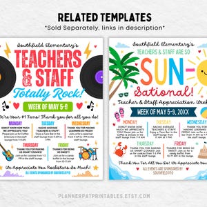 Pirate Theme Teacher & Staff Appreciation Week Itinerary Flyer (canva ...