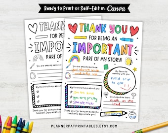 Teacher Thank You Coloring Page: DIY Appreciation Gift (Editable Canva Template and Printable PDF)