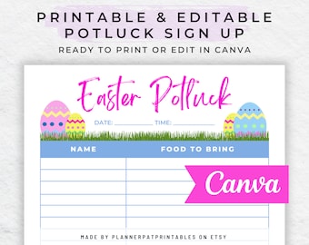 Editable Easter spring Party Sign - Il 340x270.4663553840 Glqn