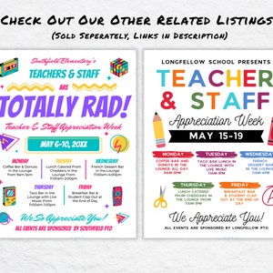 90s Theme Teacher Appreciation Week Parent Newsletter Flyer (canva ...