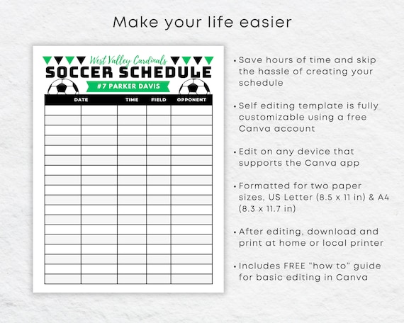 Editable Soccer Schedule Template DIY Canva Printable, Soccer Game Calendar - Etsy Israel editable-soccer-schedule-template-diy-canva-printable-soccer-game-calendar-etsy-israel