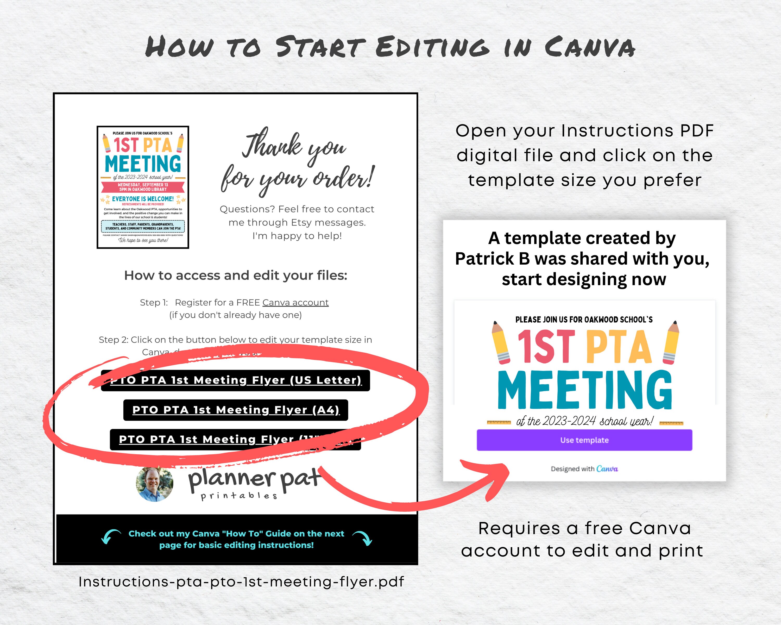 Editable PTO PTA Meeting Flyer Template | September School Event ...