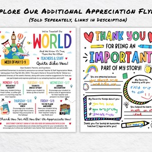International Teacher Appreciation Week Itinerary Flyer (canva Template ...