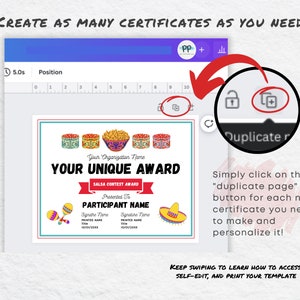 Salsa Ribbon Editable Salsa Award Certificate, DIY Cooking Honor, Canva Template - Etsy