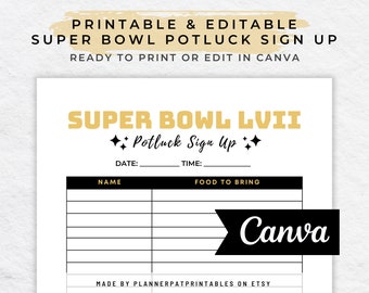 Super Bowl Sign Up Etsy