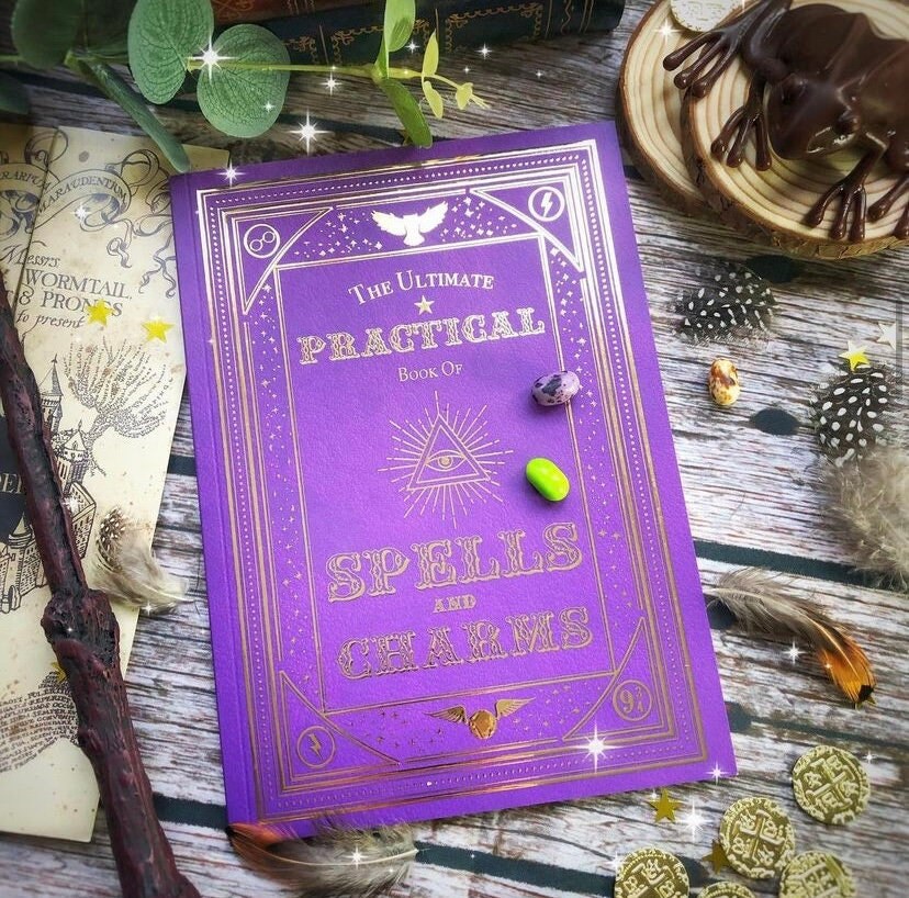 Gothic Gift Embossed Purple Spell Book Pentagram Witch Wicca Journal –  Skelapparel