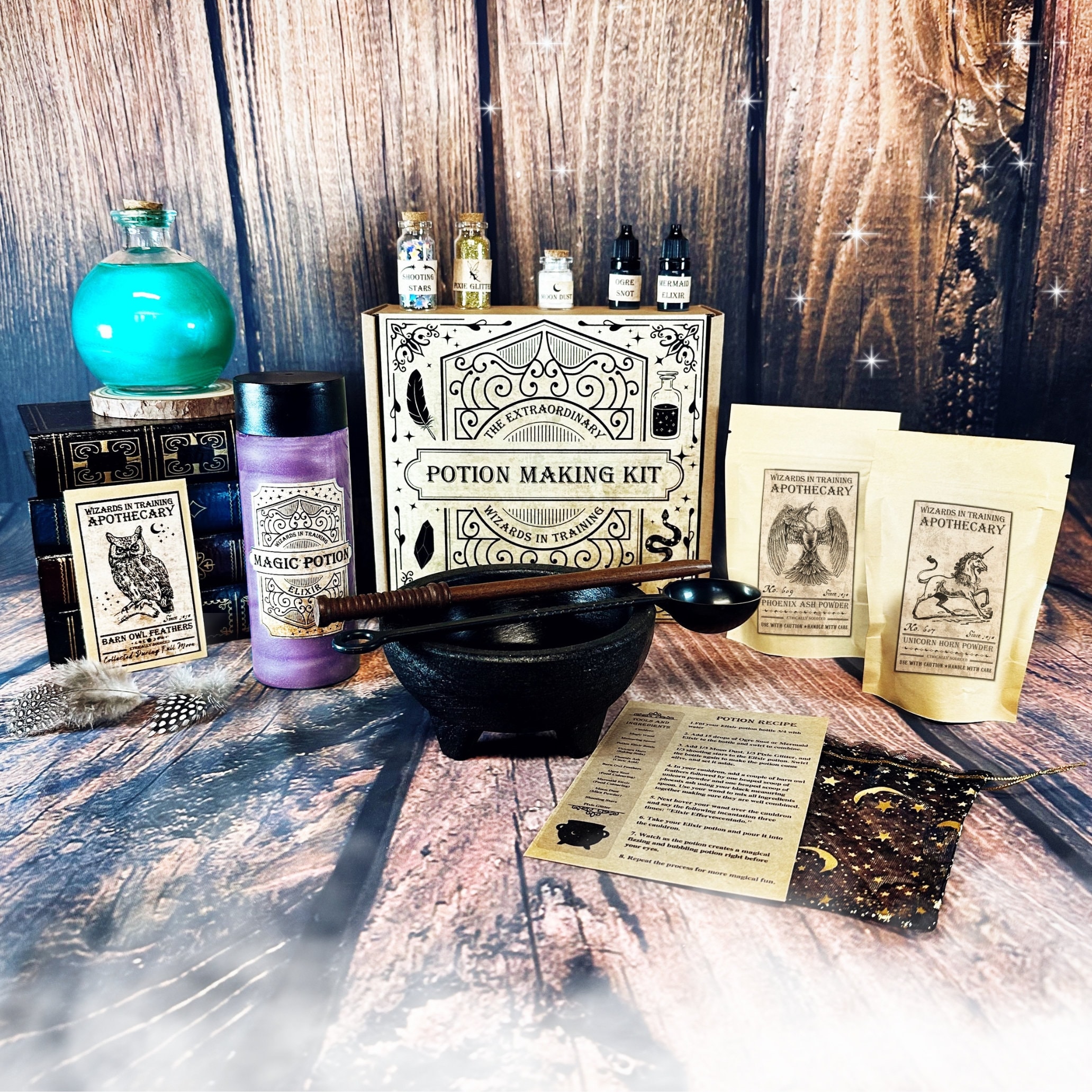 Kit atelier potion magique de sorcier à partir de 7 ans.