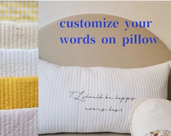 Customize removable washable embroidery bolster pillow/bedside cushion/children's room cushion/bed backrest pillow/newborn baby gift