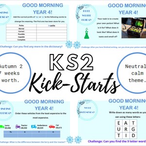 KS2 Kick-Starts - Autumn 2 - Early Morning Tasks - Year 4