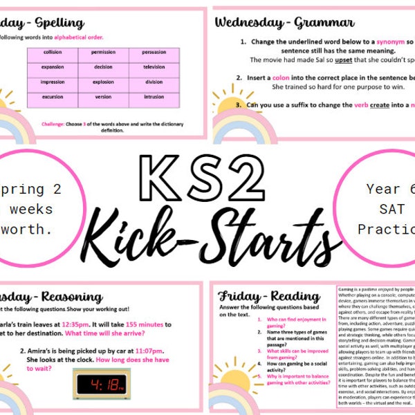 KS2 Kickstarts - Year 6 SAT Practice - Spring 2