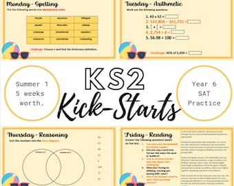 Kickstarts KS2 - Exercices SAT de 6e année - Été 1