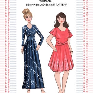 PDF Sewing Pattern - Missy Rose Venice Dress - Womens Pdf Sewing Pattern with Projector File