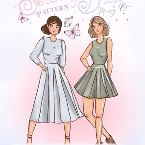 PDF Sewing Pattern - Missy Rose Serenity Dress - Womens Pdf Sewing Pattern With Projector File