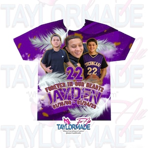 Custom/Personalized 3D Feathers Memorial/RIP In Loving Memory, Remembrance Shirt, All Over Front Print, RIP Shirt, Grief, Mourning,