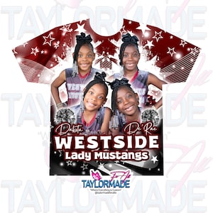 Custom/Personalized 3D Sports/Dance/School Sublimation Over Print Shirts, Front Design, Picture shirt