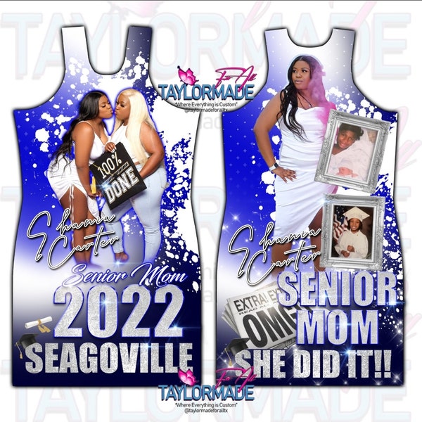 Custom Graduation 3D Sublimation/All Over Print Bodycon Adult Dress/Personalization Dress/Custom 3D Dress